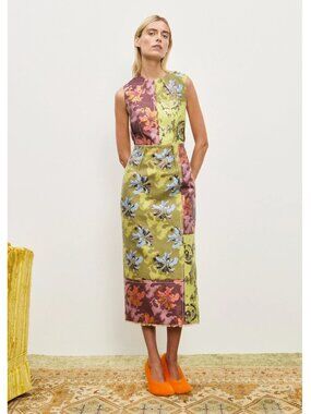 Alemais "Adriana" Jacquard Open Back Dress, size 4